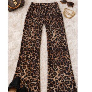 Leopard Sheer Cover-Up Pants – Size Small